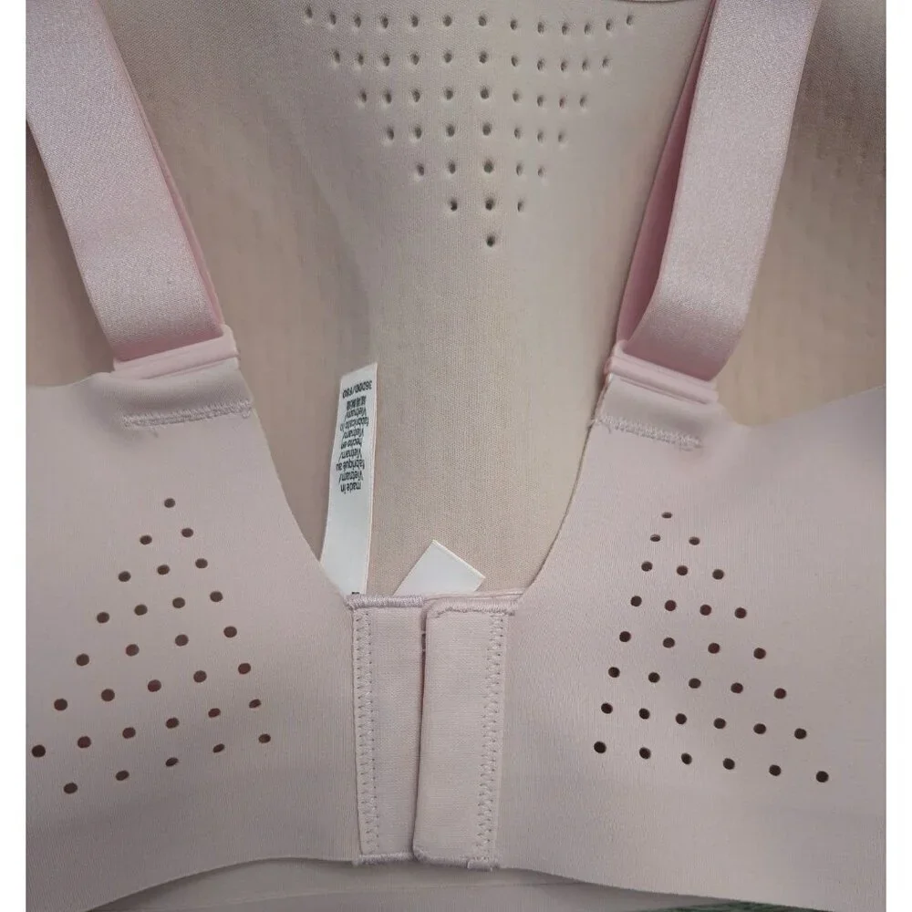 Victoria's Secret Wireless Light Pink Bra 36DDD F Perforated Adjustable Straps